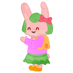 Rabbit Cosplay Going To School In Wacky Wednesday And Green Wig