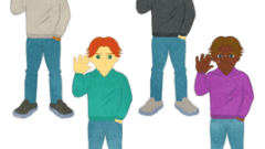 set of young gentlement saying hi efgh 268