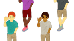 set of young man whole body t shirt and shorts efgh 268