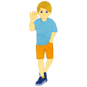 Young Man Whole Body T Shirt And Shorts A