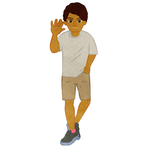 Young Man Whole Body T Shirt And Shorts F