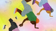 seto of a boy doing a breakdance move 268