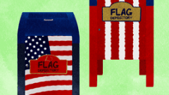 american flag pattern flag post 01 268