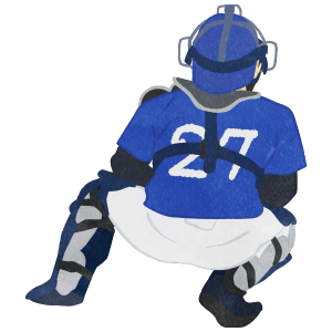 Baseball Catcher Back View01 A
