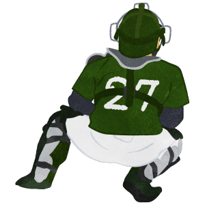 Baseball Catcher Back View01 C