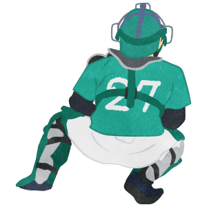 Baseball Catcher Back View01 E