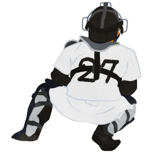 Baseball Catcher Back View01 F