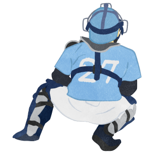 Baseball Catcher Back View01 G