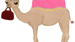 camel side view full fashionable with bag and shopping 268