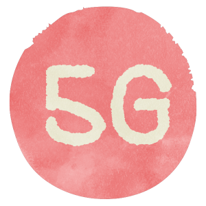 Cellular 5g Mark Pink And White