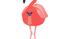 flamingo with american flag pattern fashions 268