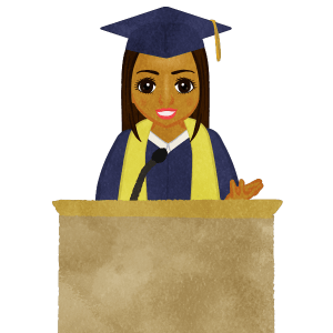 Girl Valedictorian Graduation President Speech F