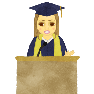 Girl Valedictorian Graduation President Speech G