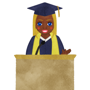 Girl Valedictorian Graduation President Speech H