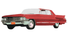 red 1960s american car 268