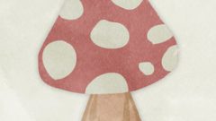spotted pale red cute mushroom 02 268