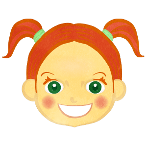 Twin Tail Girl Face Only E