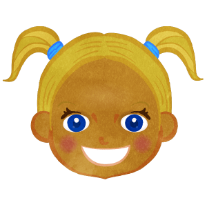 Twin Tail Girl Face Only H