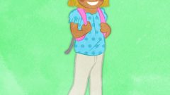 girl with a backpack front view 01 h