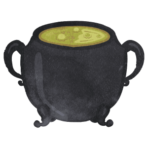 Halloween Black Pot For Witches 01