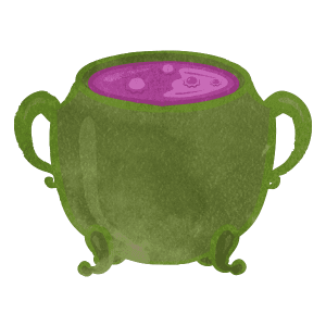 Halloween Green Pot For Witches 01