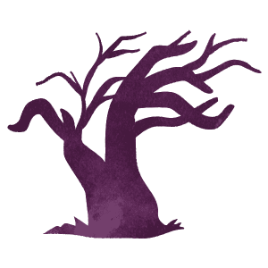 Halloween Pictogram Style Purple Tree 01