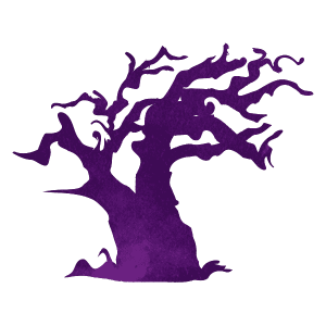 Halloween Pictogram Style Purple Tree 02
