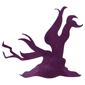 Halloween Pictogram Style Purple Tree 03