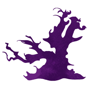 Halloween Pictogram Style Purple Tree 04