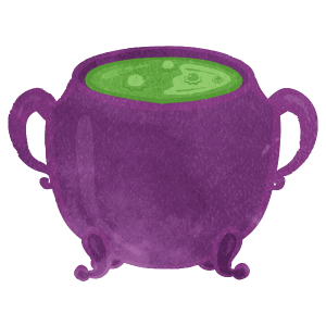 Halloween Purple Pot For Witches 01