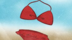 separate bikini single color 01 red