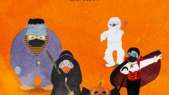 set of monsters with halloween mask 01 01
