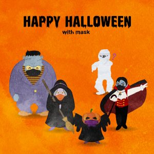 Set Of Monsters With Halloween Mask 01 01