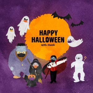 Set Of Monsters With Halloween Mask 01 02