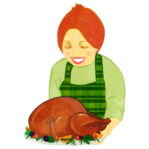 Thanksgiving Mom Carrying The Turkey E