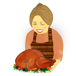 Thanksgiving Mom Carrying The Turkey G