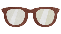 brown rimmed glasses