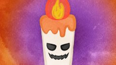 halloween candle ghost