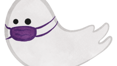 halloween ghost with a mask on 01 02