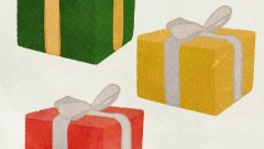 set of christmas xmas present boxes