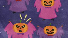 set of jack o lantern slanted eyes
