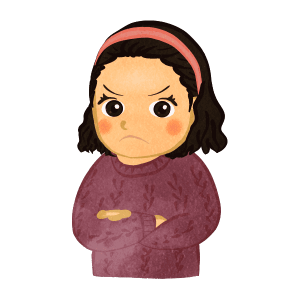Angry Girl Wearing A Sweater And Armes Folded C