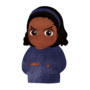 Angry Girl Wearing A Sweater And Armes Folded D