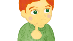 boy thinking about something upper body e