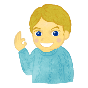 Boy With Ok Sign Upper Body Only Winter Style A