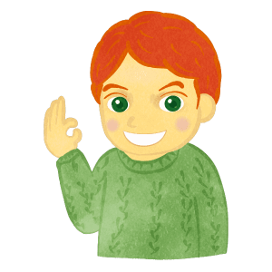 Boy With Ok Sign Upper Body Only Winter Style E