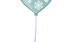 christmas season balloon heart shaped with snowflakes 02