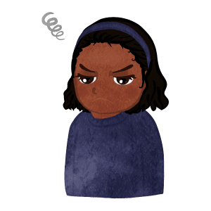 Cranky Girl In Sweater Upper Body D