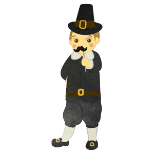 Thanksgiving Boy Dressed As A Pilgrim G