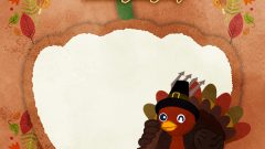 turkey carrying a hoop card style